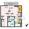 フランボワーズ中島 1Rの間取り