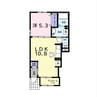 サンヴェール蔵波3 1LDKの間取り