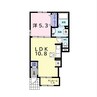 サンヴェール蔵波4 1LDKの間取り