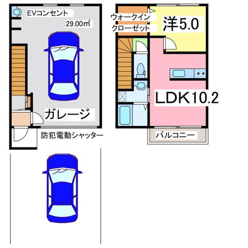 間取図 内房線/五井駅 車移動　5分2.2km 1階 築1年