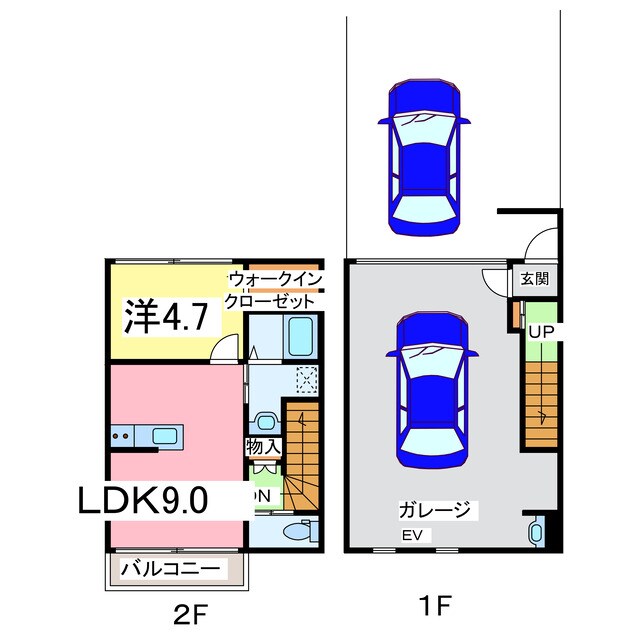 間取り図 内房線/八幡宿駅 車移動　9分4km 1階 築1年