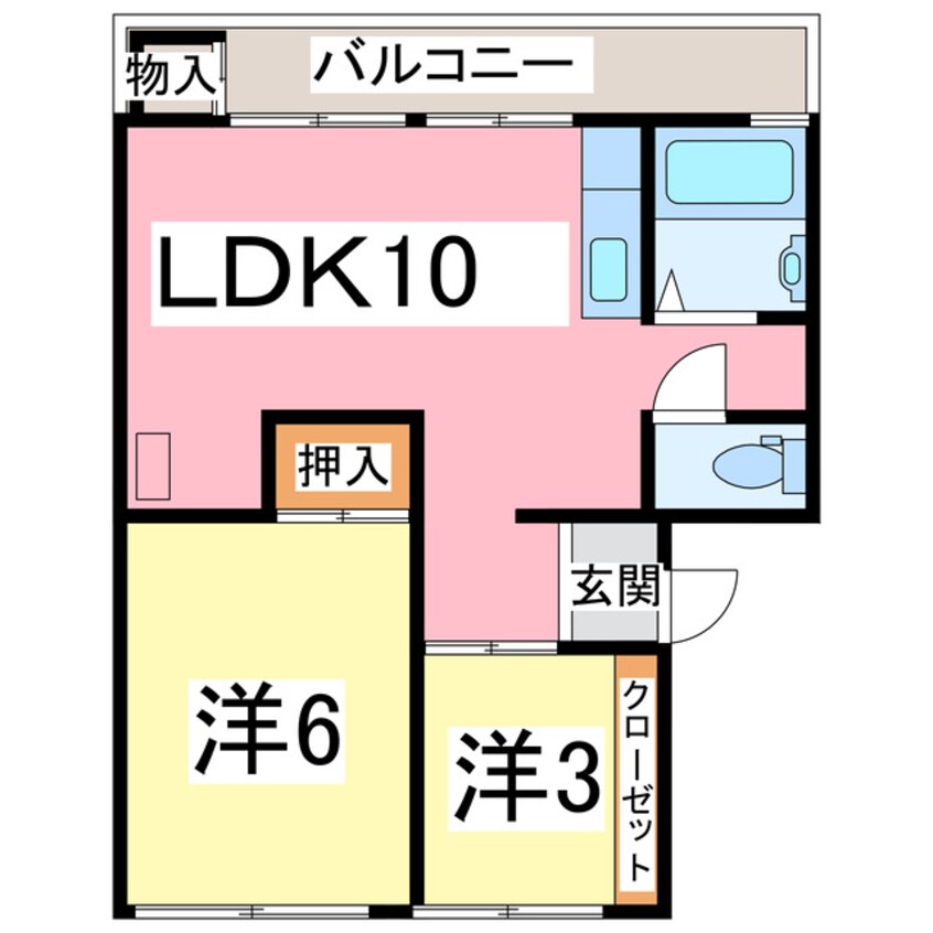 間取図 内房線/姉ケ崎駅 バス12分帝京大学医療センター行下車:停歩2分 4階 築50年