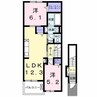 プライム五井Ⅱ 2LDKの間取り