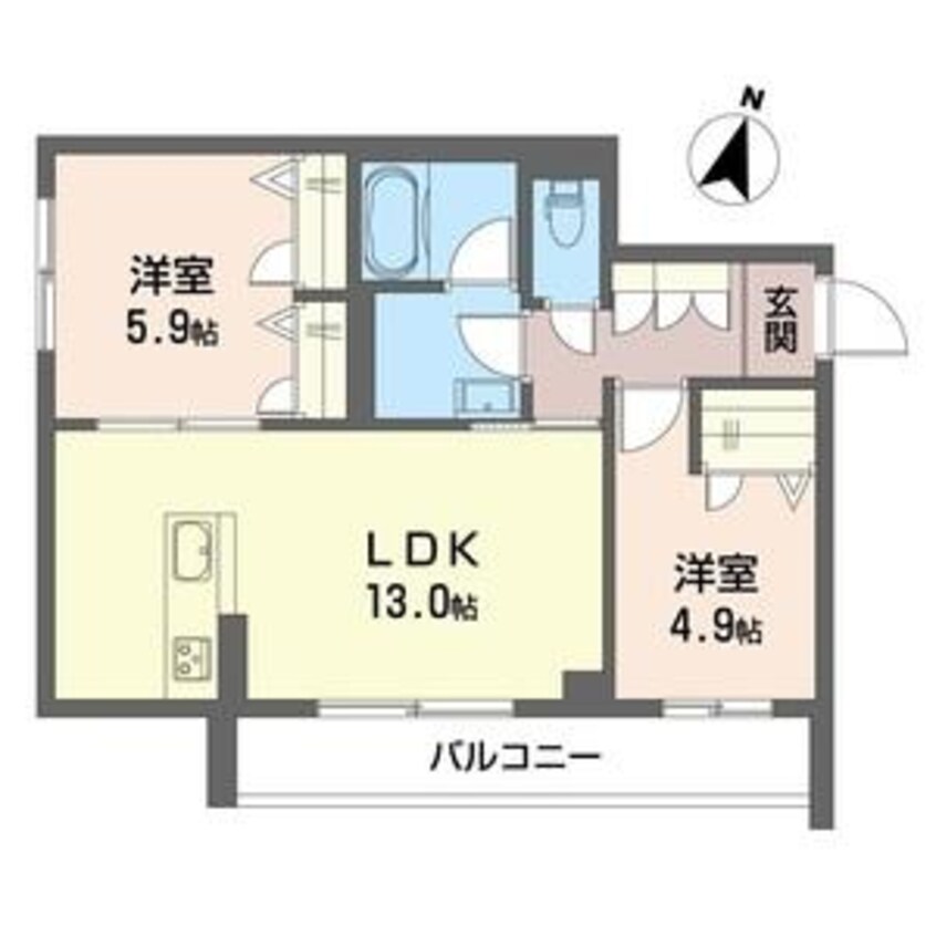間取図 内房線/姉ケ崎駅 徒歩9分 2階 築1年