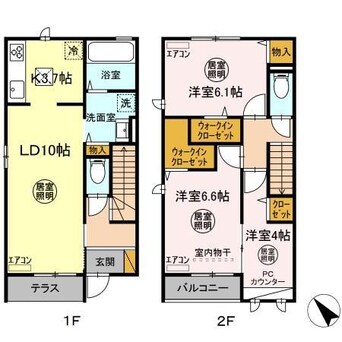 間取図 内房線/八幡宿駅 徒歩21分 1-2階 1年未満