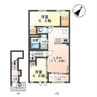 内房線/五井駅 徒歩18分 2階 築浅 2LDKの間取り