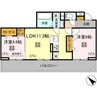 内房線/五井駅 徒歩15分 3階 1年未満 2LDKの間取り