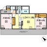 内房線/五井駅 徒歩15分 3階 1年未満 2LDKの間取り