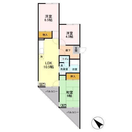 間取り図 コモンシティハイツB