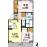 セブンコート 2LDKの間取り