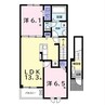 プレリュード 2LDKの間取り