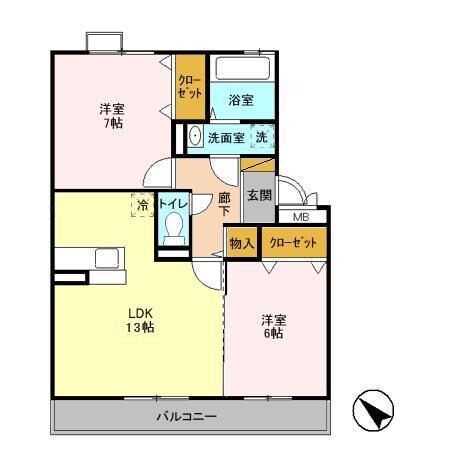 間取り図 サニーリヴB