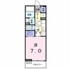 クラールシーズンⅡ 1Kの間取り