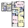 アヴァンセⅢ 2LDKの間取り