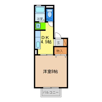 間取図 シャトル沖浜Ｃ