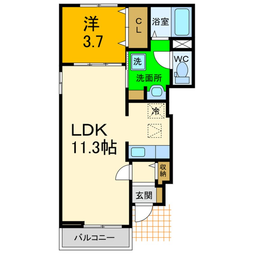 間取図 カレント内浜