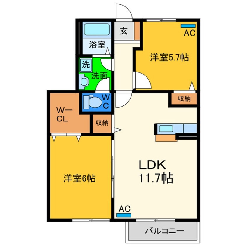 間取図 フィール　ファインＣ