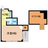 エスタシオン二軒屋 1Kの間取り