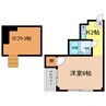 エスタシオン二軒屋 1Kの間取り
