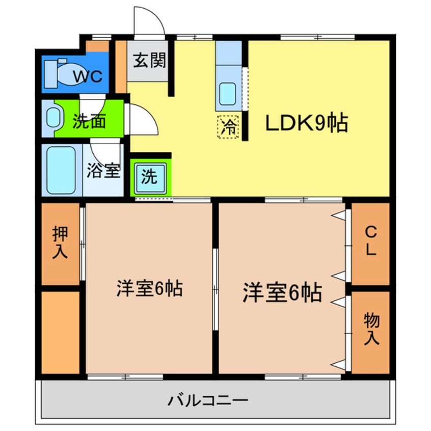 間取図 ガーデンヒルズ城南Ⅵ（柿谷）