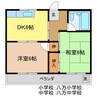 クレブランド千鳥 2DKの間取り