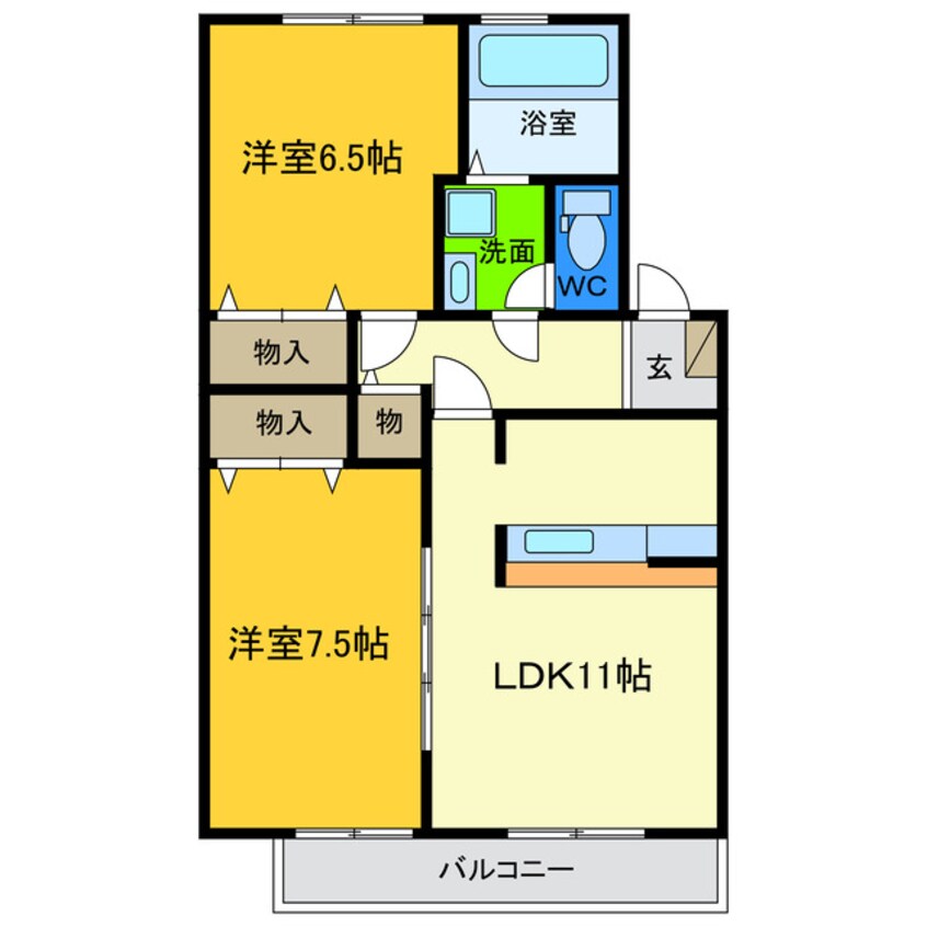 間取図 コスモタウンＡ