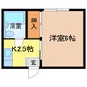 福島ハイツ 1Kの間取り