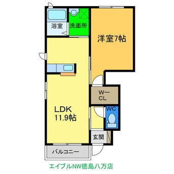 間取図 シャーメゾン南沖洲Ｂ