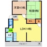 羽山ビル 2LDKの間取り