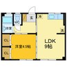 新浜マンション 1LDKの間取り