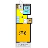 アポスタ蔵本公園 1Kの間取り