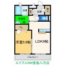 花音 1LDKの間取り