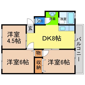 間取図 橋川マンション１