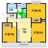 橋川マンション２ 3DKの間取り