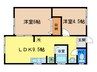 中内住宅 2LDKの間取り