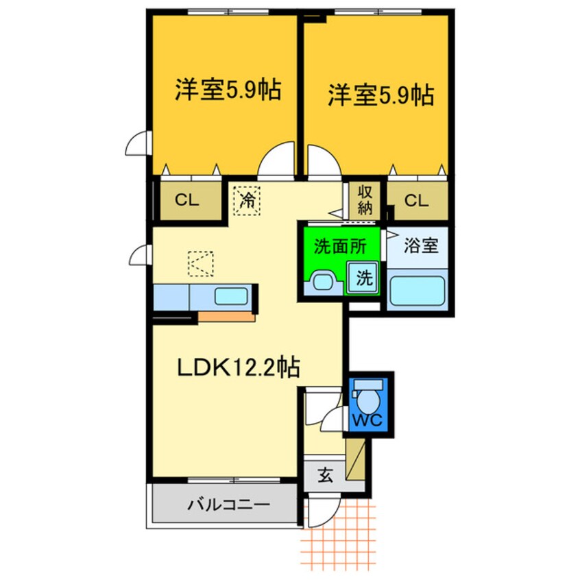 間取図 クローバーガーデン