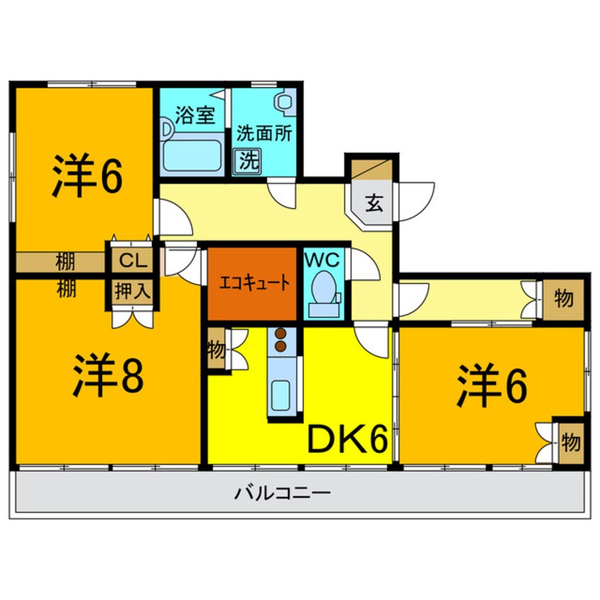 間取図 スカイハイツ