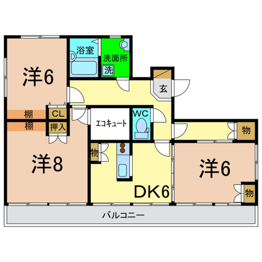 間取図 スカイハイツ