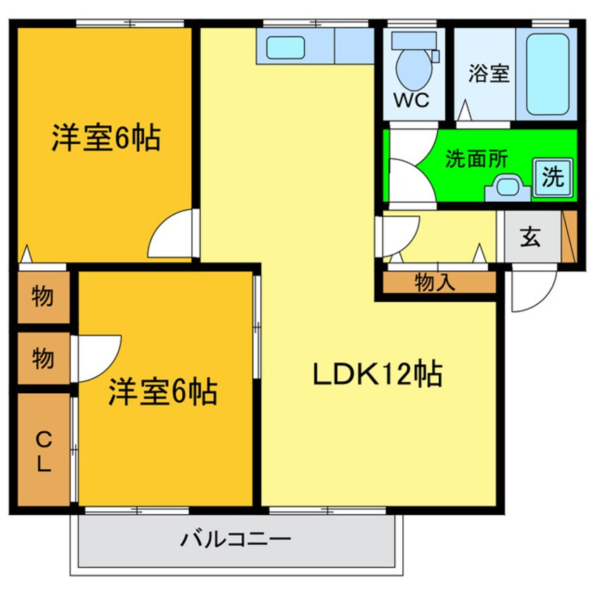 間取図 コスモタウンＨ