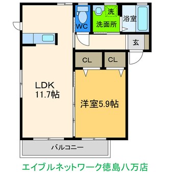 間取図 クラヴィエ南昭和Ｃ