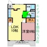 セグラ南沖洲 1LDKの間取り