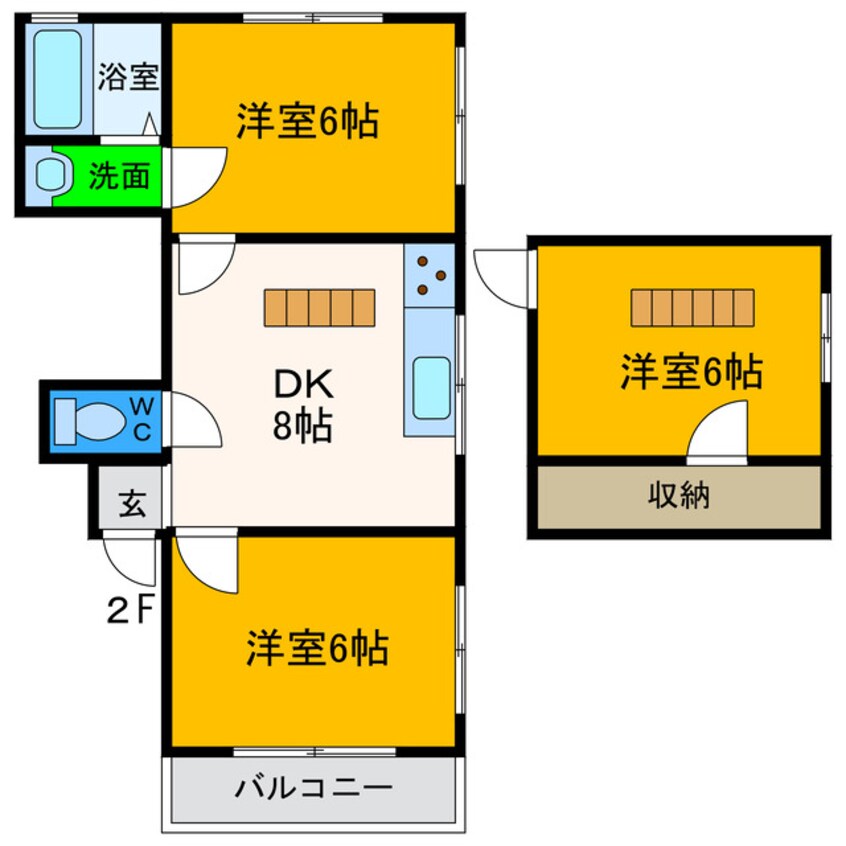 間取図 ニュークレブランド城南Ａ