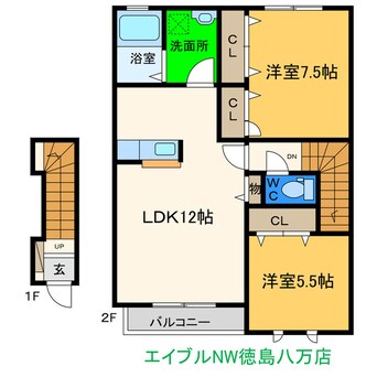 間取図 シャーメゾン　ミモザ