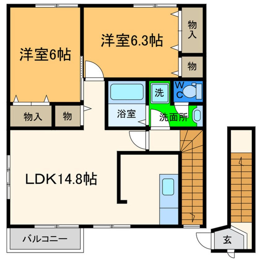 間取図 メゾン　パサニアＢ