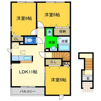 間取図 プラシード本浦Ｃ