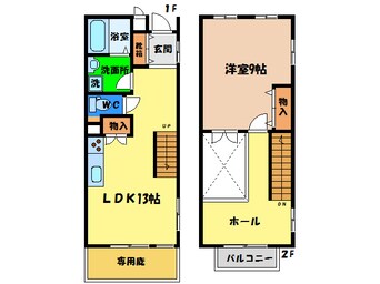 間取図 ユニバース夷山Ｂ