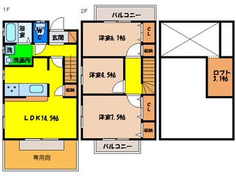 間取図 ミュージア東吉野C