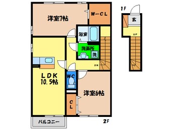 間取図 アクシス南島田Ｂ