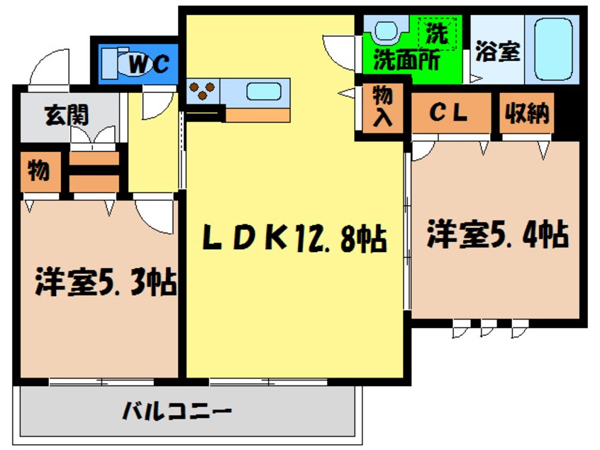 間取図 ベレオ南矢三