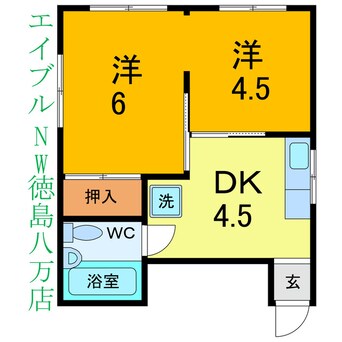 間取図 トレゾール中央通り